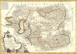Mapa Niepodległego Tatara, która obejmuje Krainę Calmuków, Krainę Usbeków i Turkiestan